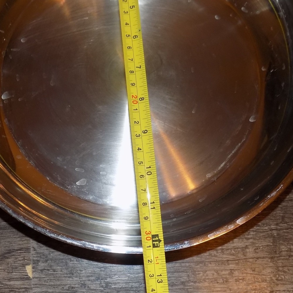 Wolfgang Puck Bistro Collection 12" Brazier Pan Silver 18-10 Stainless Steel - Picture 8 of 8